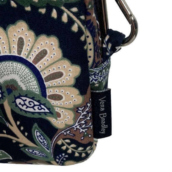 Vera Bradley RFID Convertible  Pouch Crossbody bag Purse Java Navy Camo NWT - Picture 9 of 11